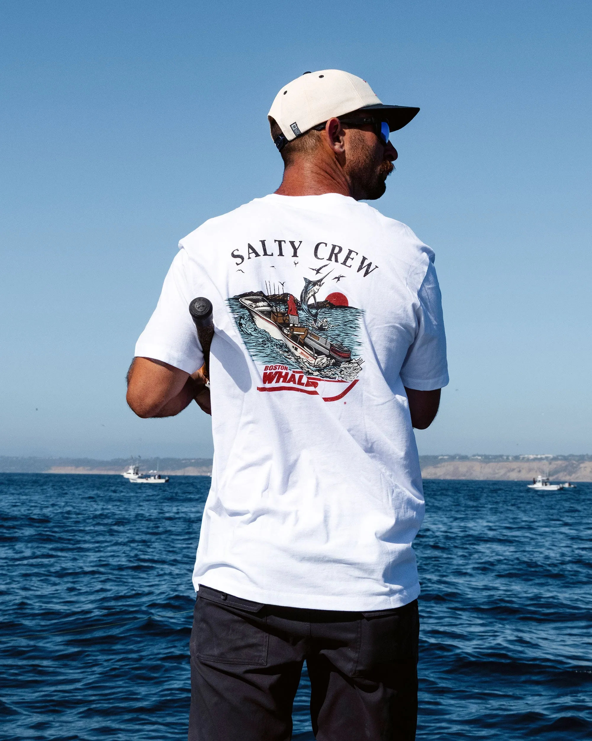 Whaler Chase Crew Tee - White sold by Salty Crew product image thumbnail 3