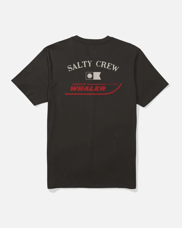 Whaler Icon Crew Tee - Black made by Salty Crew