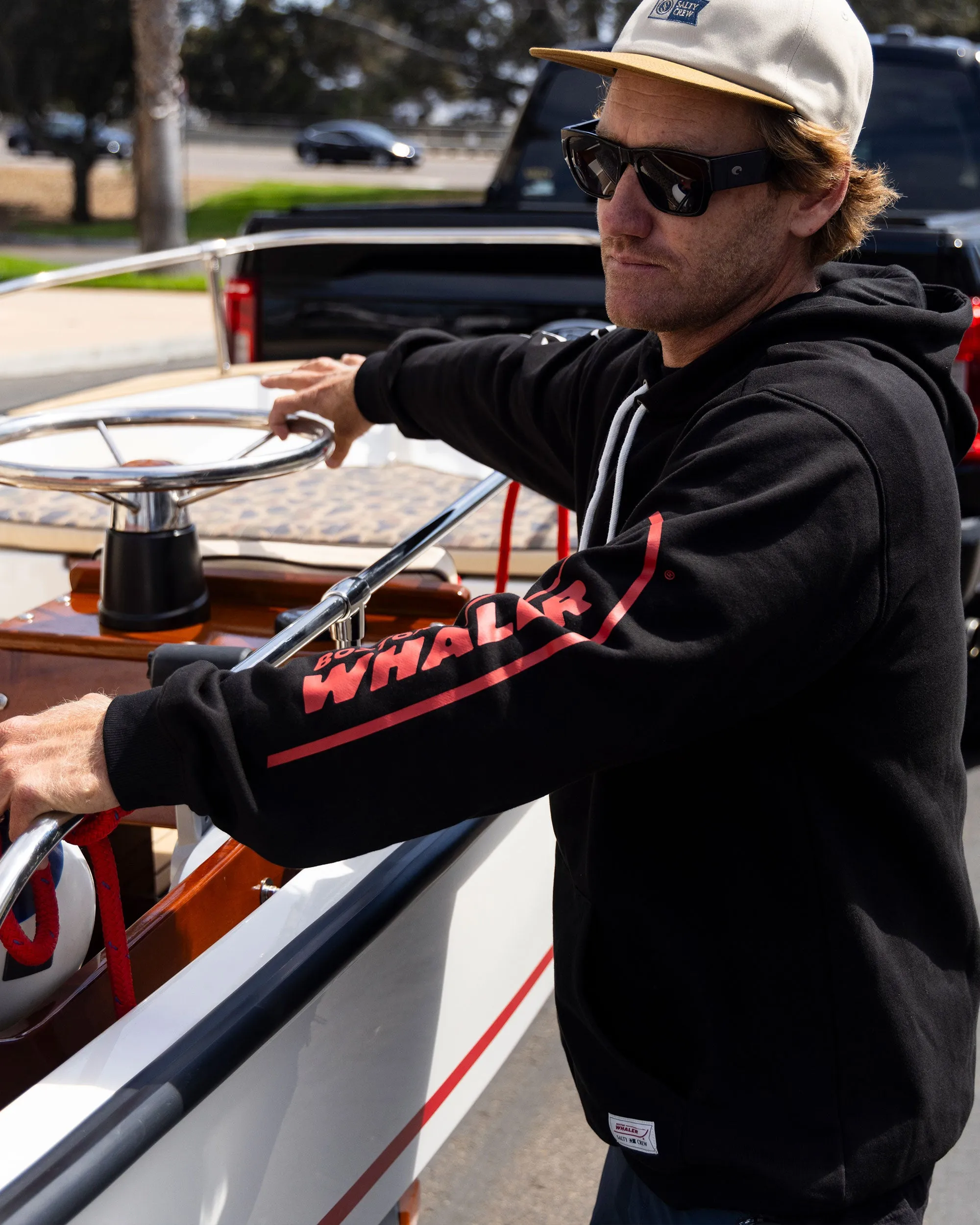 Whaler Icon Fleece - Black sold by Salty Crew product image thumbnail 3