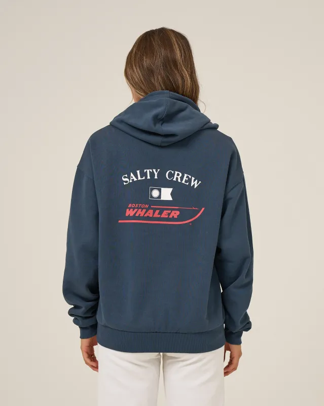 Whaler Hoodie - Midnight Navy made by Salty Crew