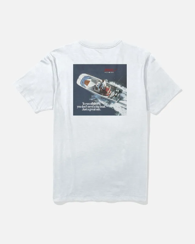 Whaler Offshore Crew Tee - White made by Salty Crew