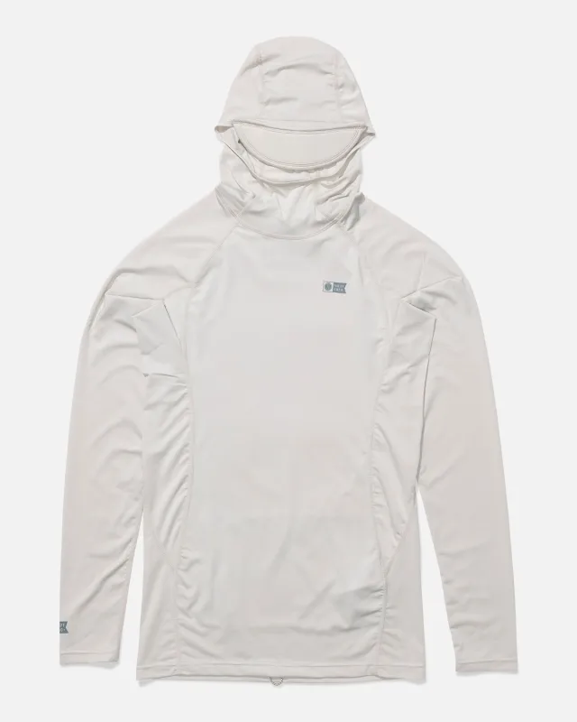 Apex Hood Surf Rashguard - Light Grey made by Salty Crew