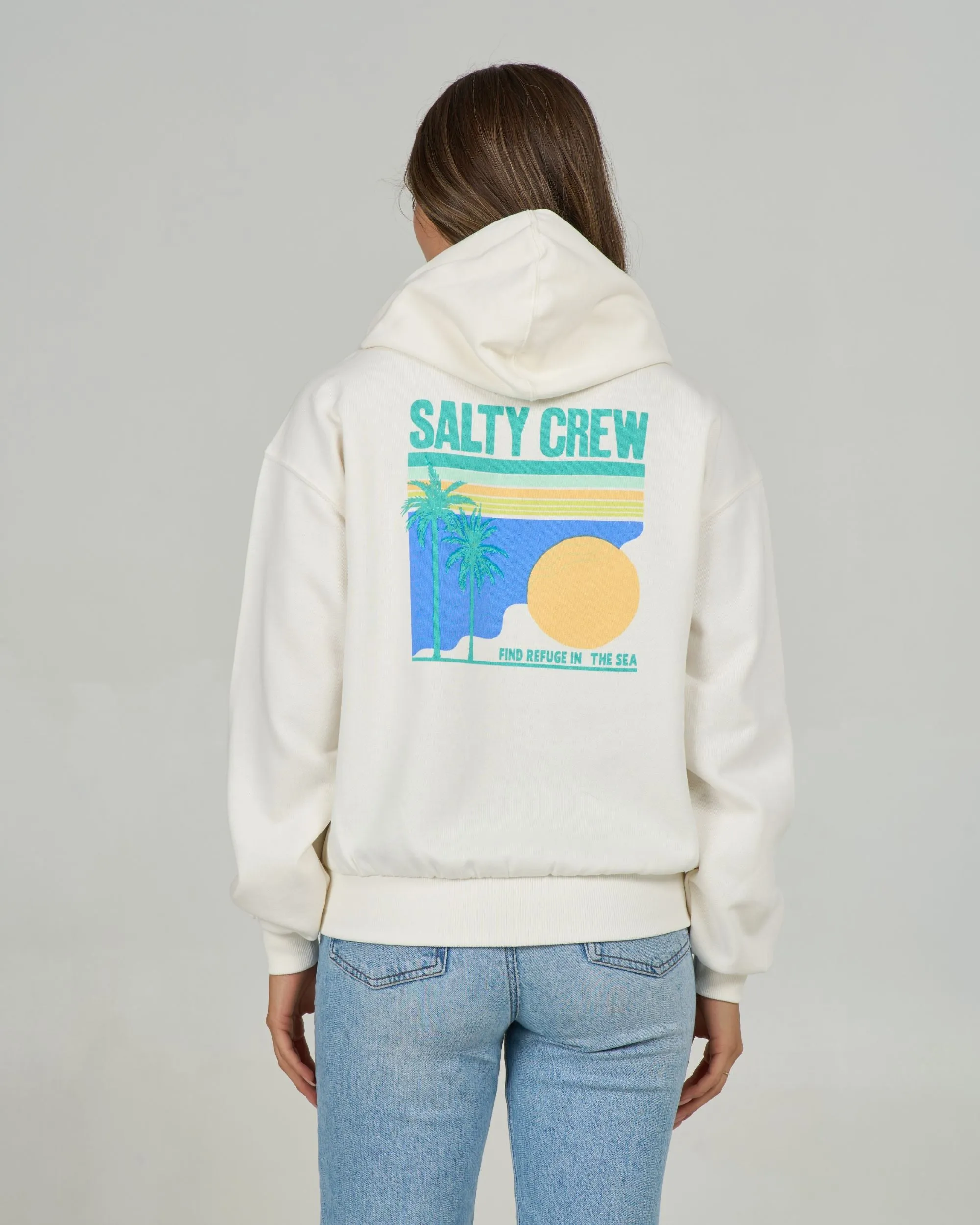 Simplicity Zip Hoody - Off White sold by Salty Crew product image thumbnail 2