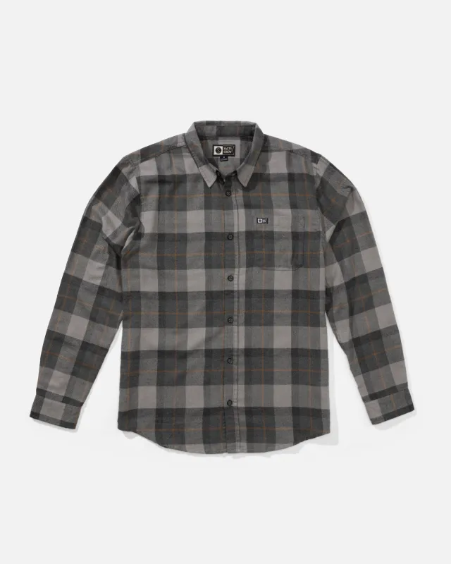 Early Bird Flannel - Charcoal made by Salty Crew