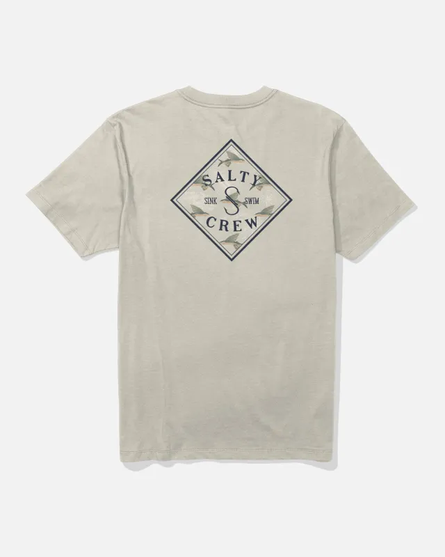 Tippet Fill Crew Tee - Heather Bone made by Salty Crew