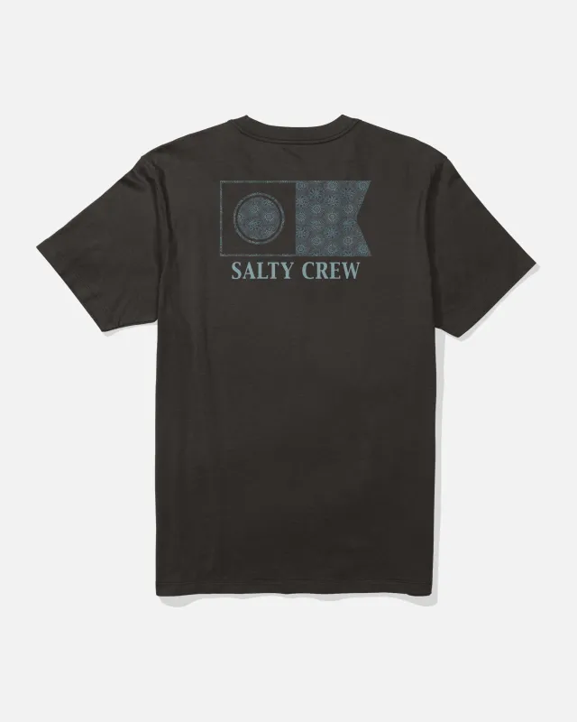 Flagship Crew Tee - Navy Black made by Salty Crew
