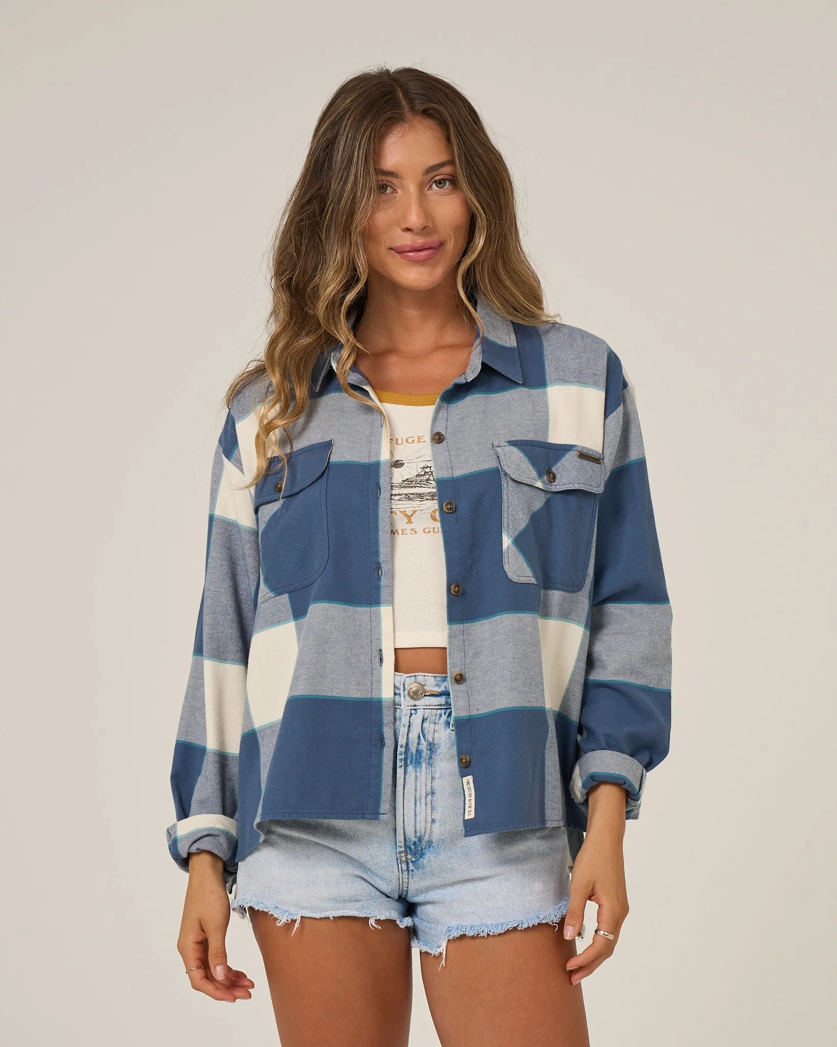 Nomad Flannel - Vintage Indigo sold by Salty Crew
