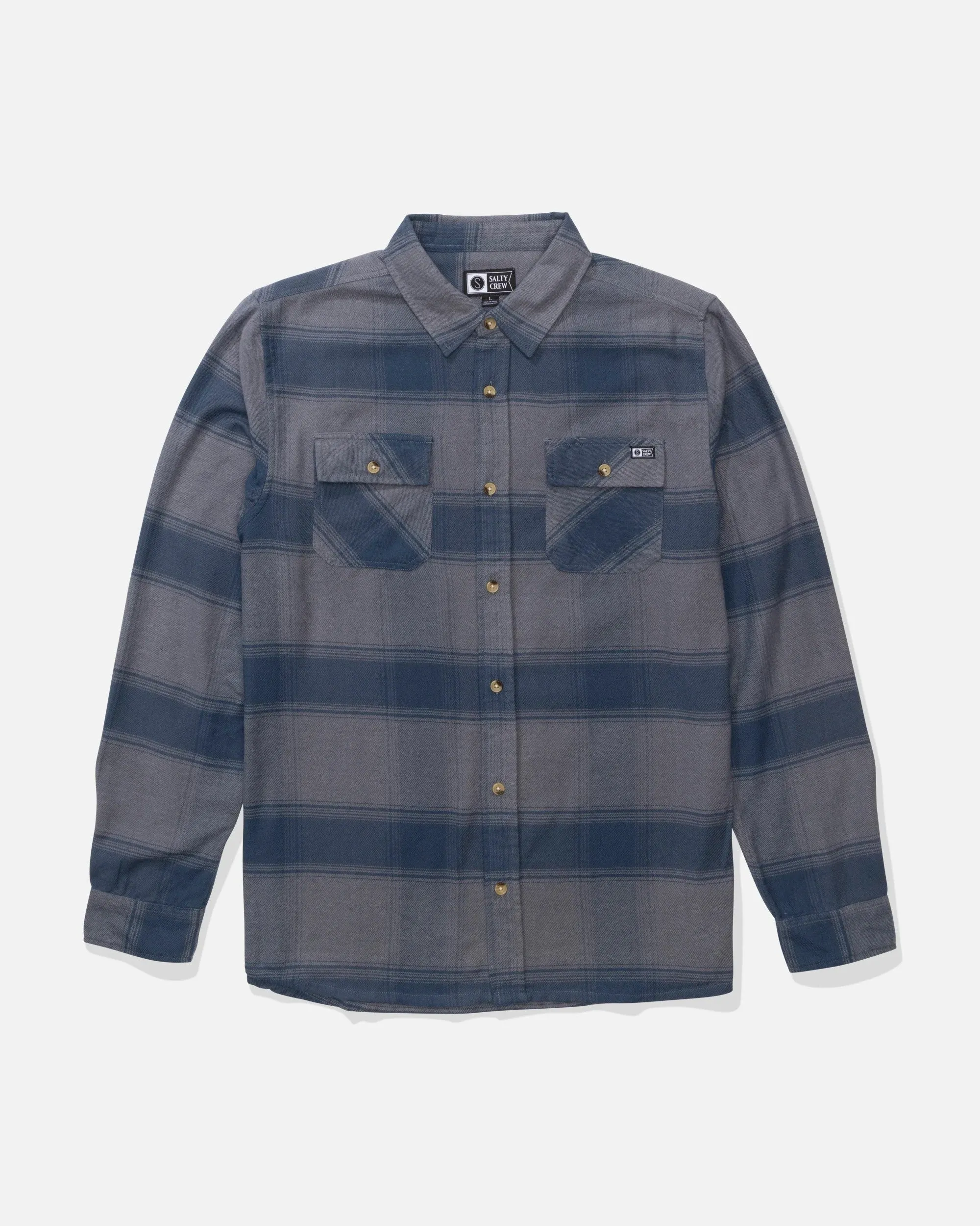 Daybreak Flannel - Midnight Navy sold by Salty Crew