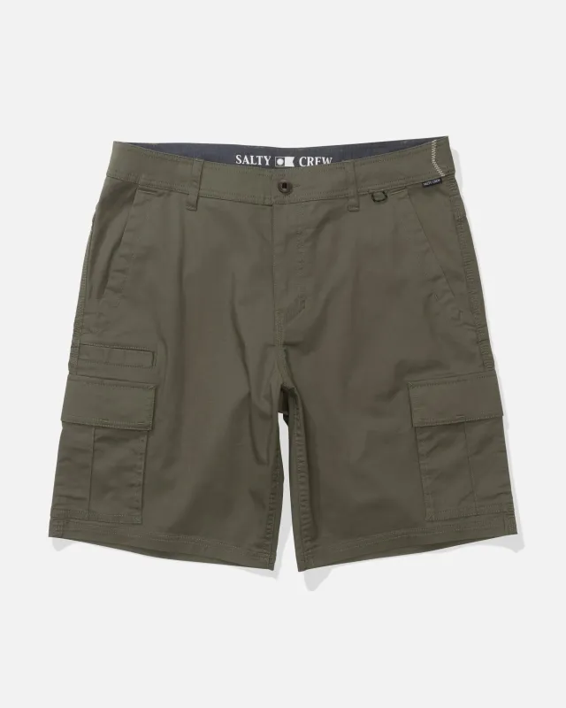 Transom 20" Cargo Short - Dusty Olive made by Salty Crew