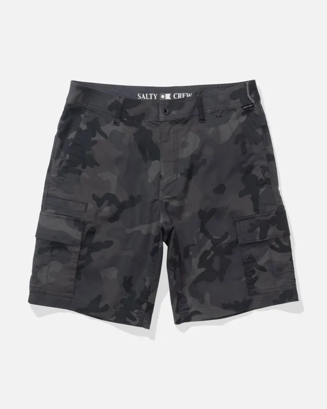 Transom 20" Cargo Short - Black Camo made by Salty Crew