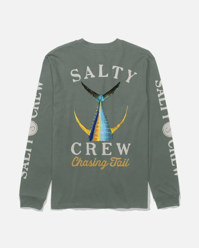 Tailed Long Sleeve Tee - Laurel Wreath made by Salty Crew
