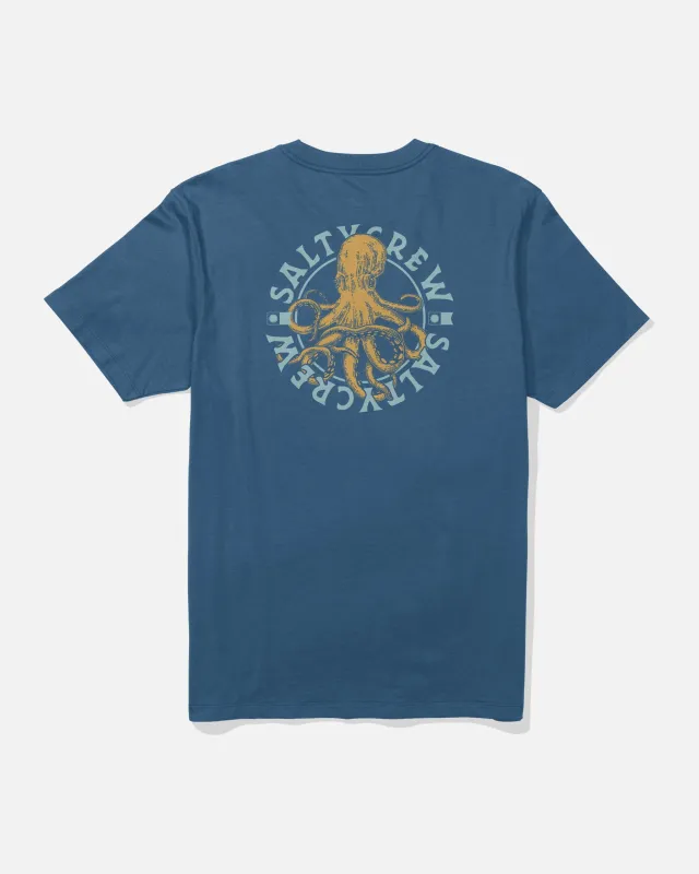 Tentacles Crew Tee - Cast Blue made by Salty Crew