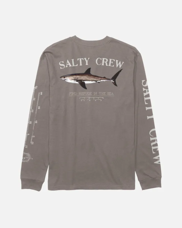 Bruce Long Sleeve Tee - Cinder made by Salty Crew