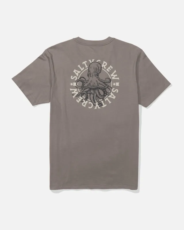 Tentacles Crew Tee - Cinder made by Salty Crew