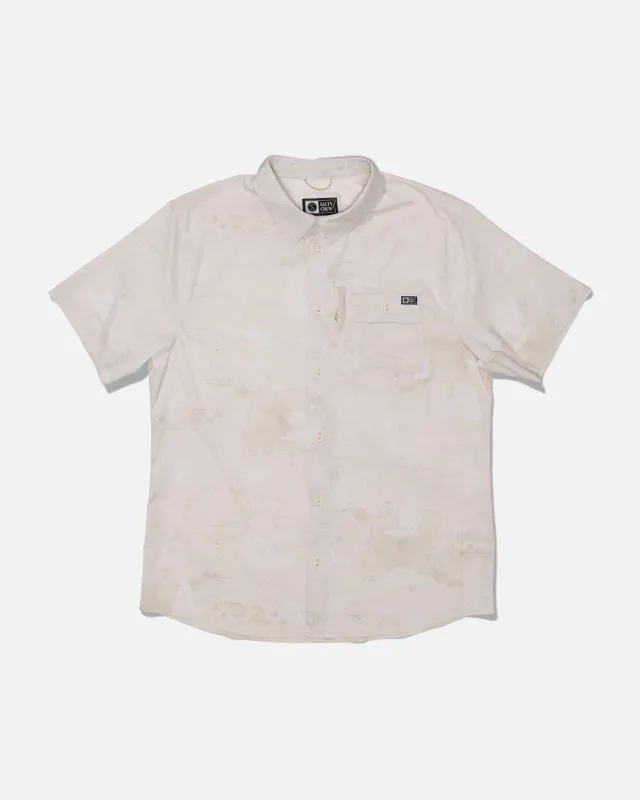 Flagship UV Button Up - Off White made by Salty Crew
