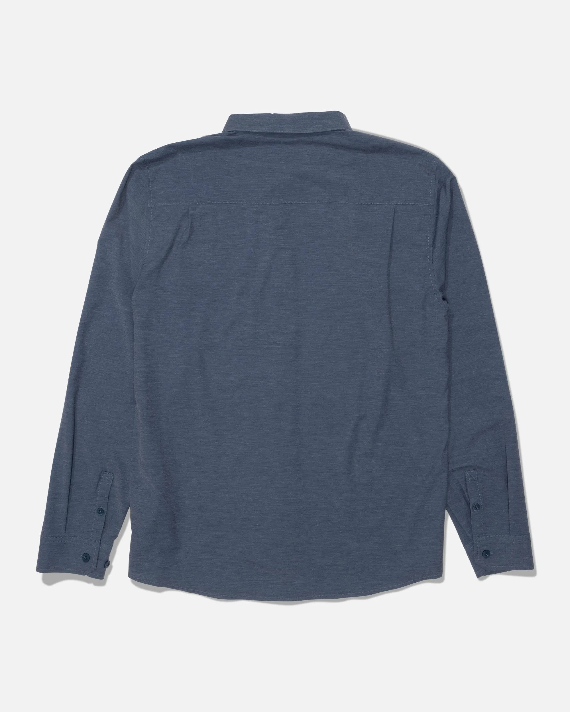 Drifter Long Sleeve UV Button Up - Navy/Grey sold by Salty Crew product image thumbnail 2