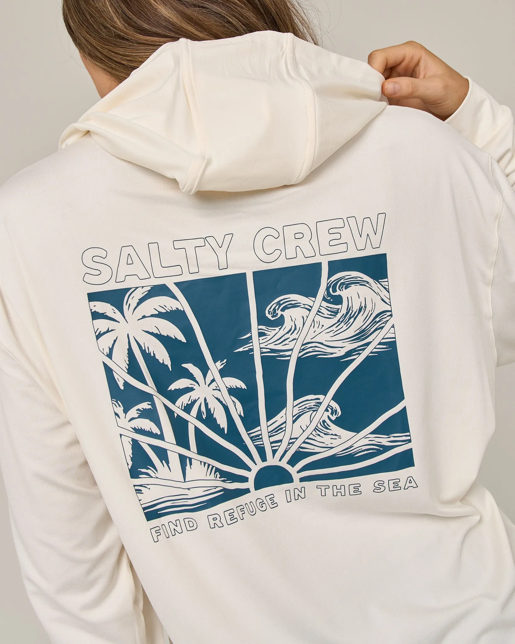 Island Wave Tech Hoodie - Off White sold by Salty Crew product image thumbnail 3