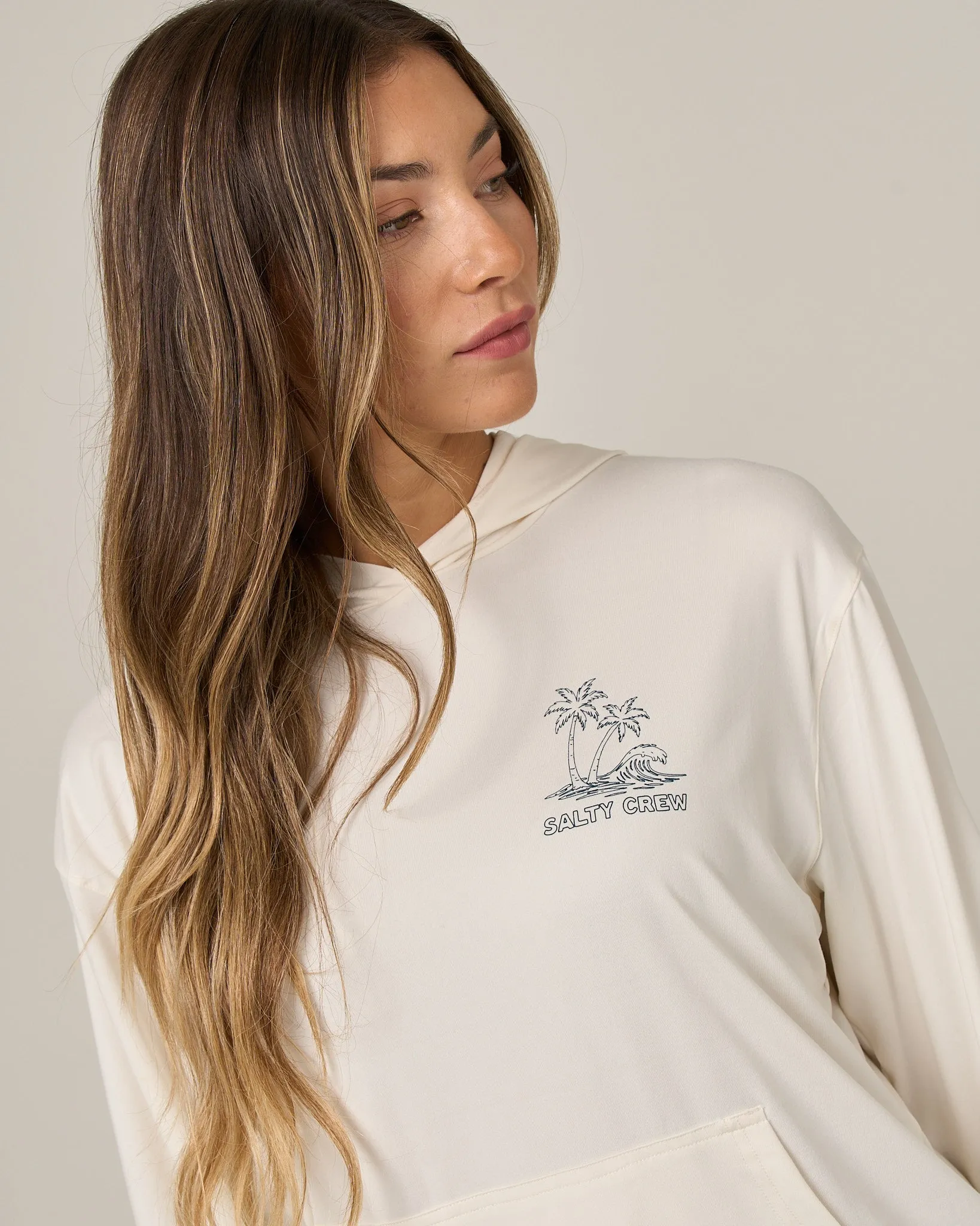 Island Wave Tech Hoodie - Off White sold by Salty Crew product image thumbnail 4