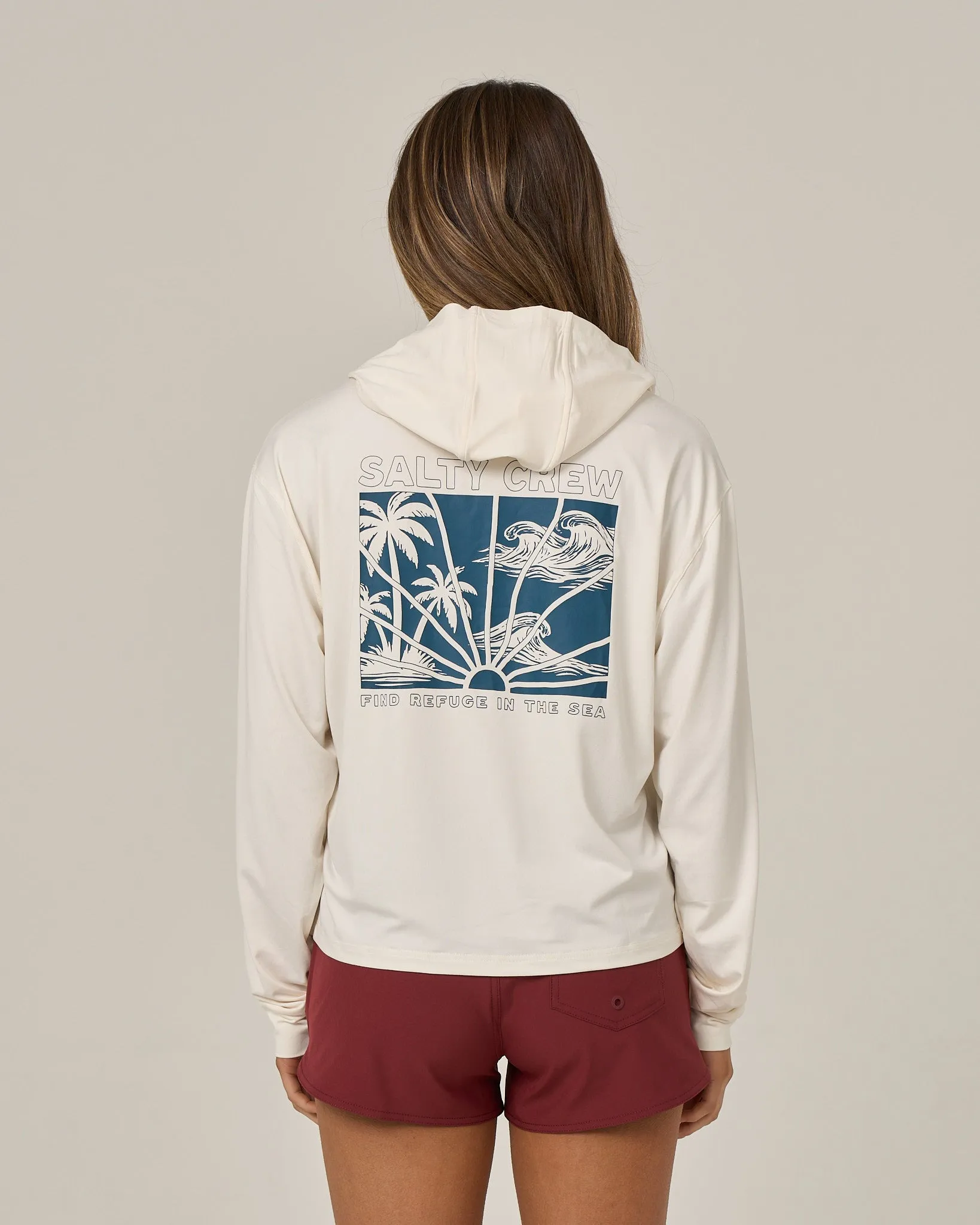 Island Wave Tech Hoodie - Off White sold by Salty Crew