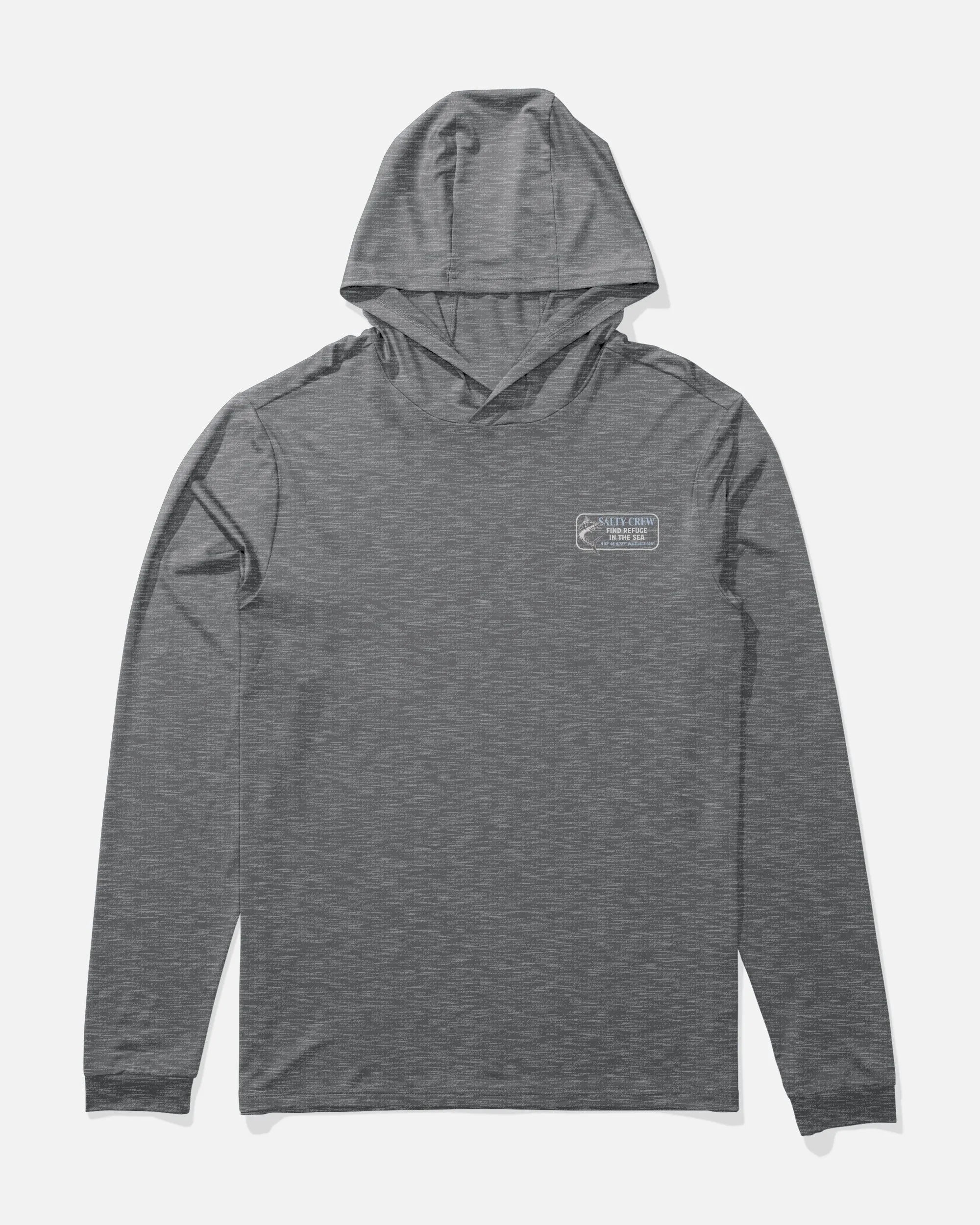 Coordinates Hood Sunshirt - Charcoal Heather sold by Salty Crew product image thumbnail 2