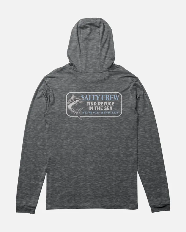 Coordinates Hood Sunshirt - Charcoal Heather made by Salty Crew