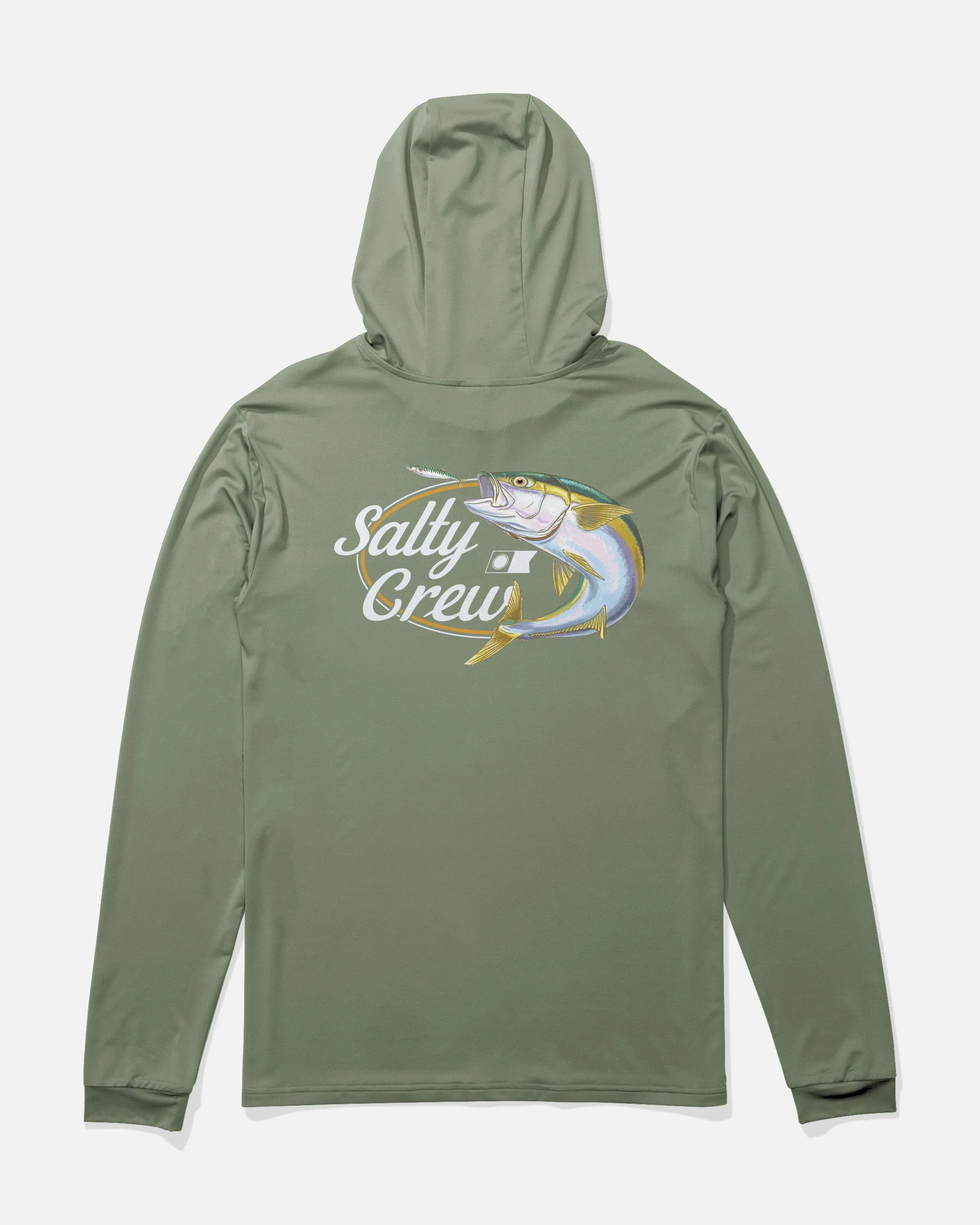 Yellow Tailed Hood Sunshirt - Agave sold by Salty Crew