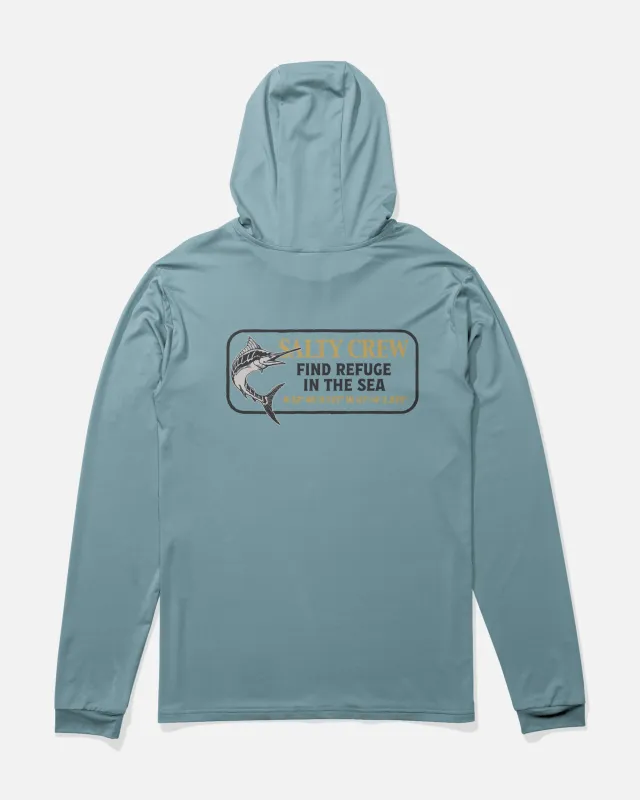 Coordinates Hood Sunshirt - Hitch Blue made by Salty Crew