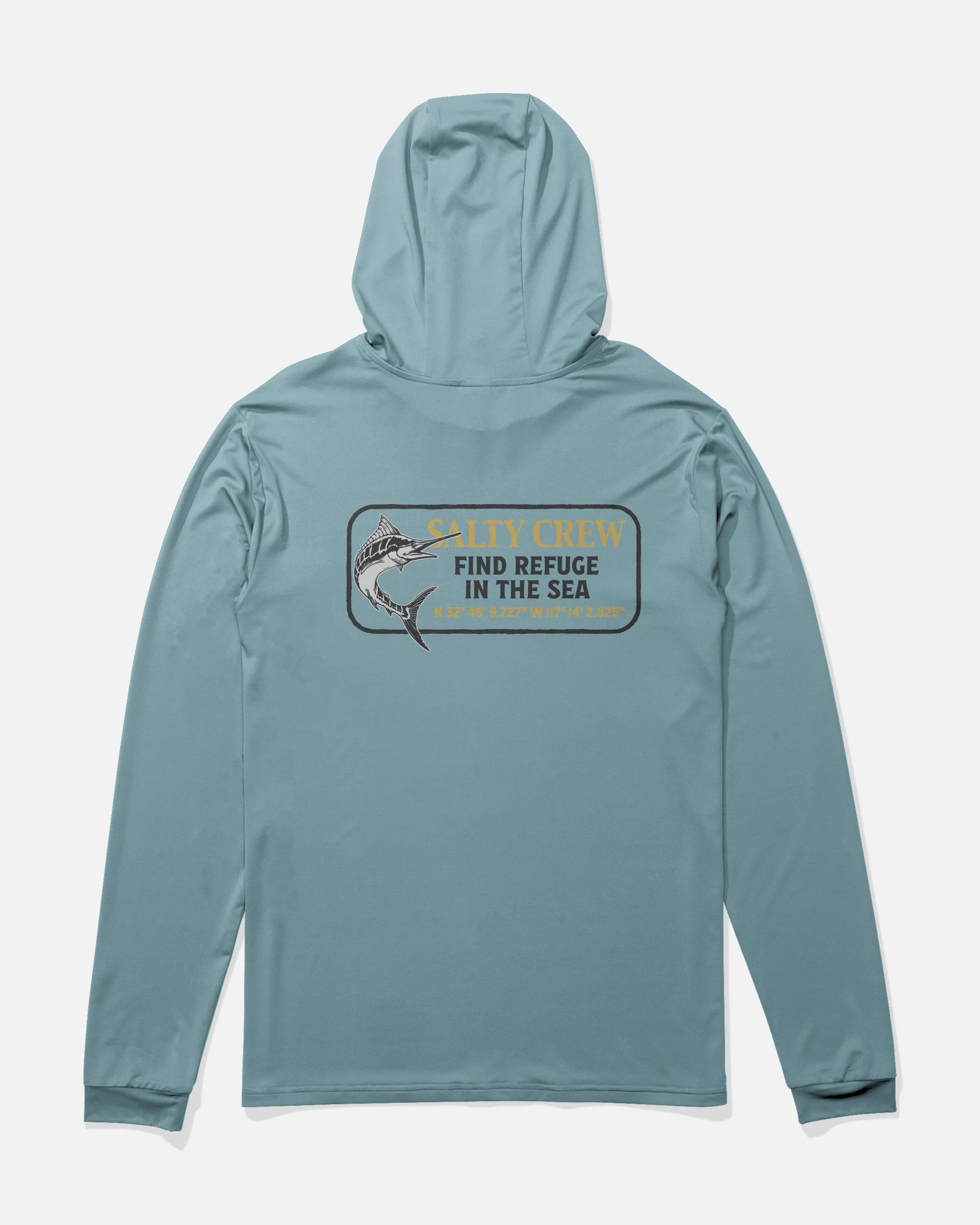 Coordinates Hood Sunshirt - Hitch Blue sold by Salty Crew