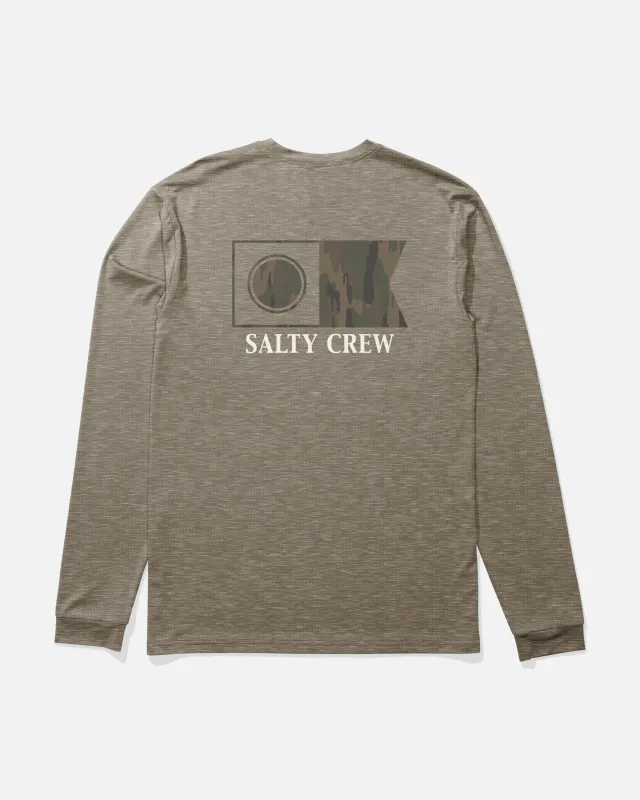 Flagship Fill Long Sleeve Sunshirt - Washed Brown Heather made by Salty Crew