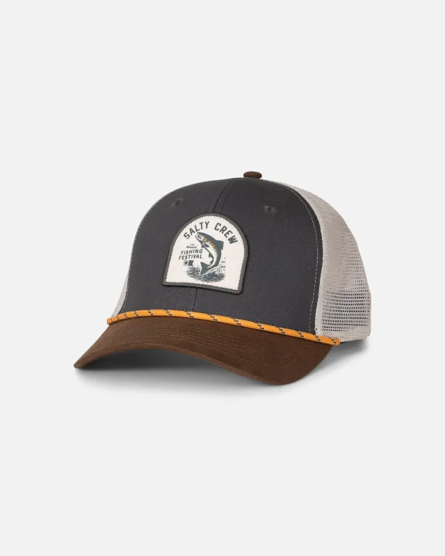 Fishing Club Trucker - Grey/Brown made by Salty Crew