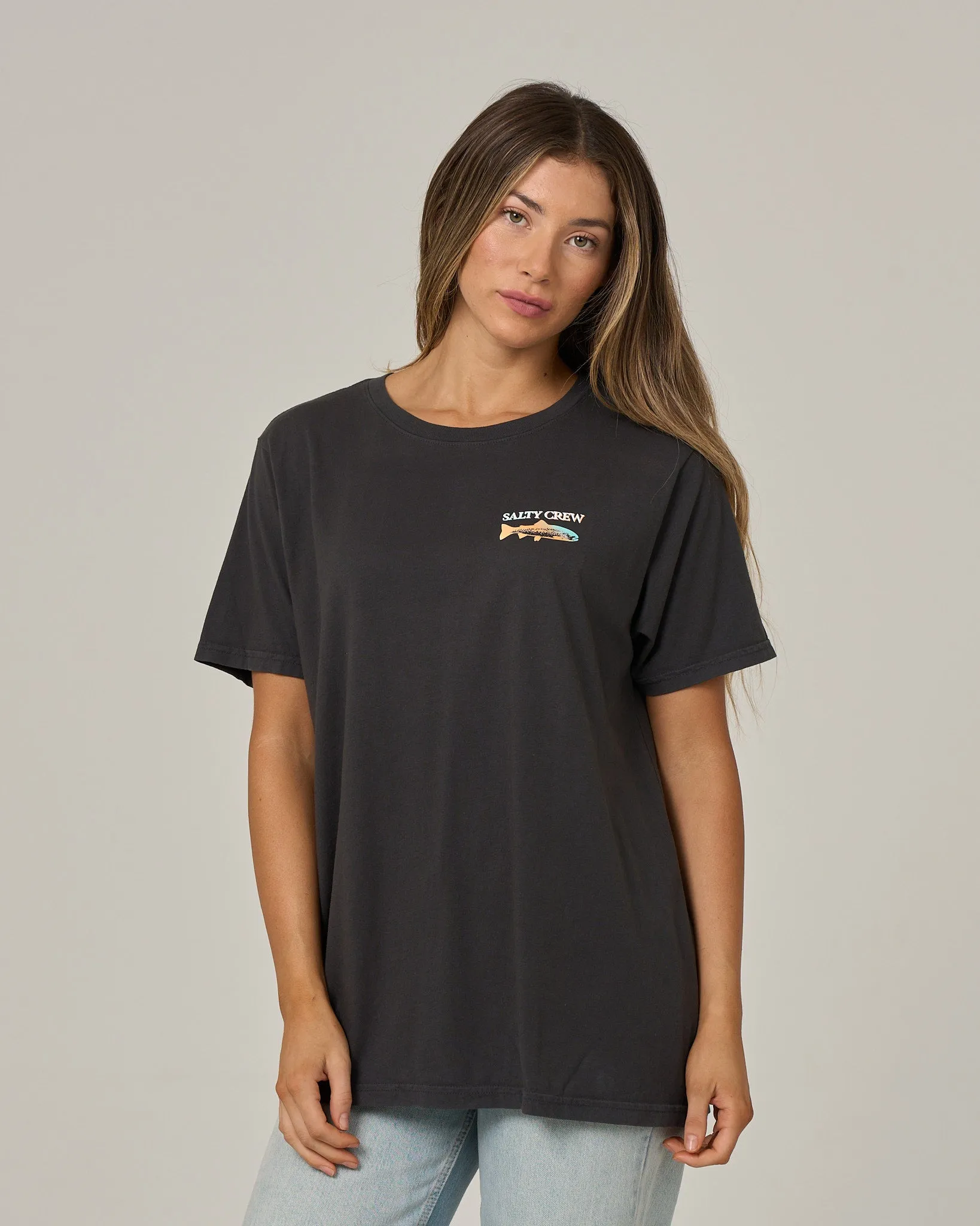 Daily Catch Boyfriend Tee - Charcoal sold by Salty Crew product image thumbnail 2