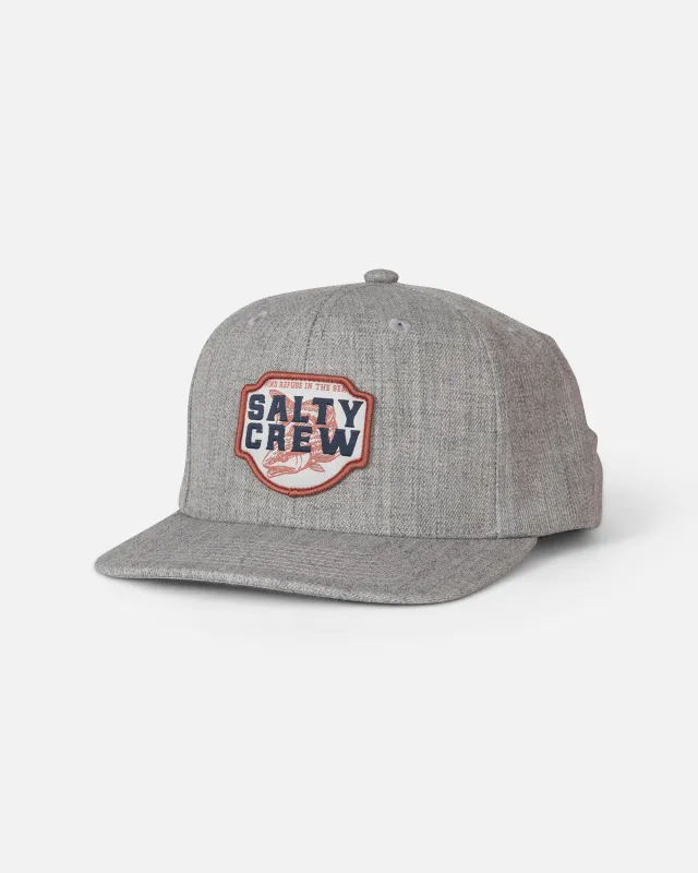 Red Fish Snapback - Heather Grey made by Salty Crew