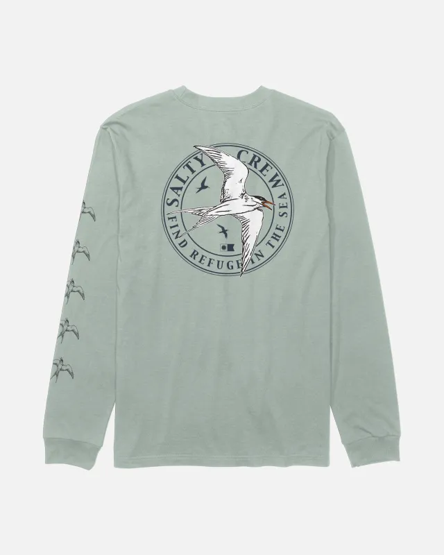 Tern Long Sleeve Tee - Aqua Grey made by Salty Crew