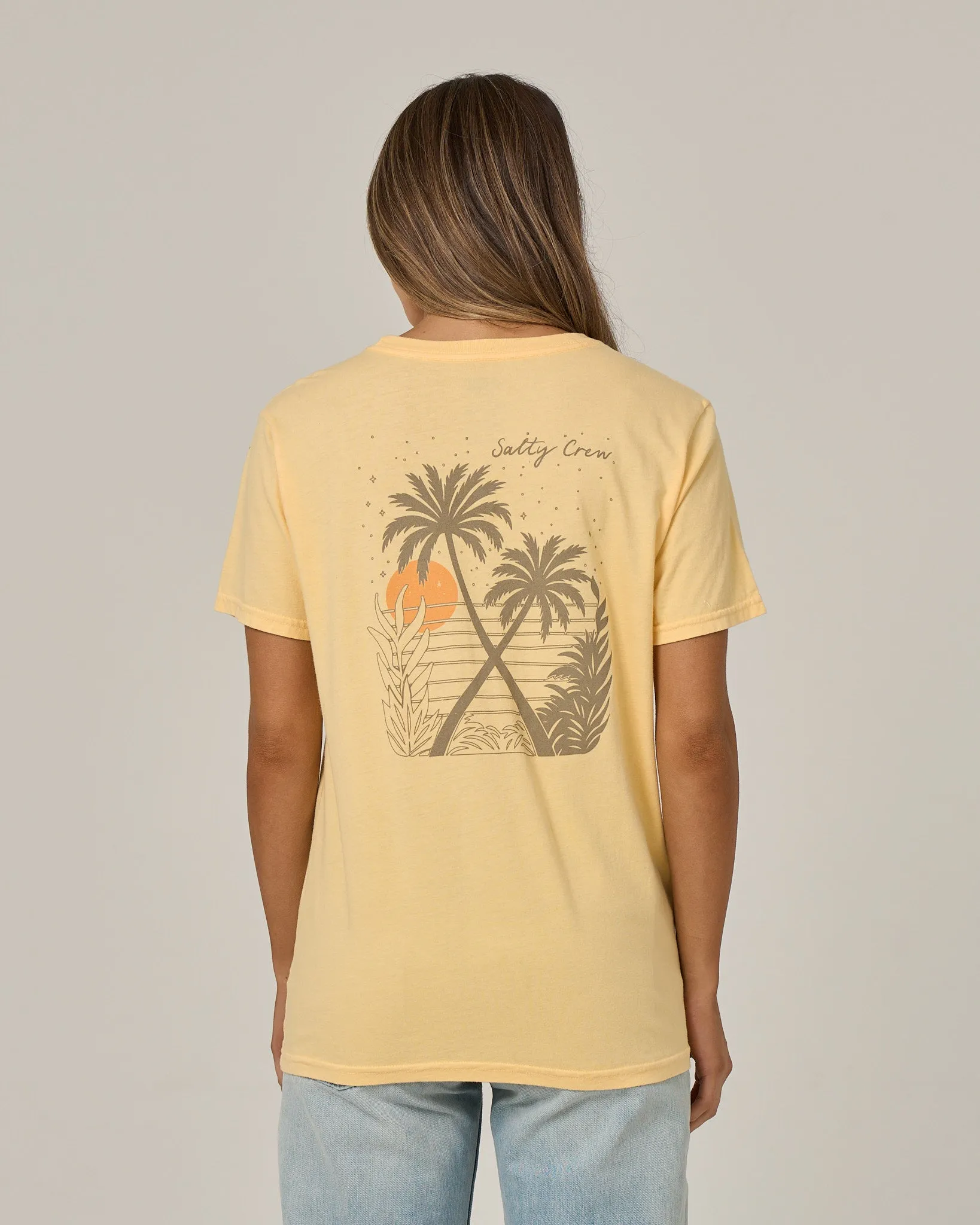 Moon Wake Boyfriend Tee - Custard sold by Salty Crew