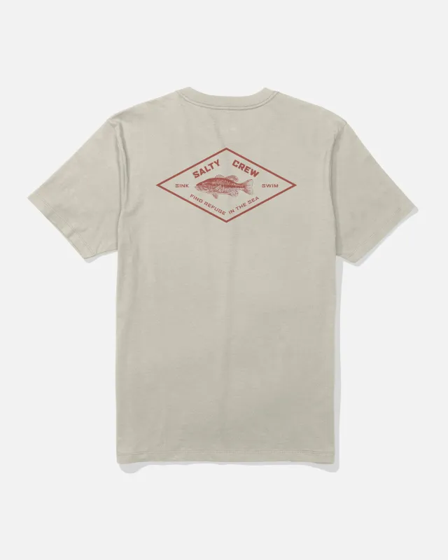 Diamond Bass Crew Tee - Bone made by Salty Crew