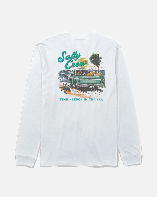 Truck Bed Long Sleeve Tee - White made by Salty Crew