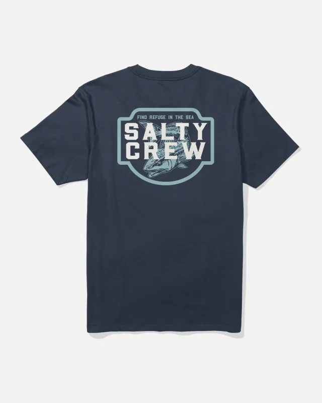 Red Drum Crew Tee - Navy made by Salty Crew