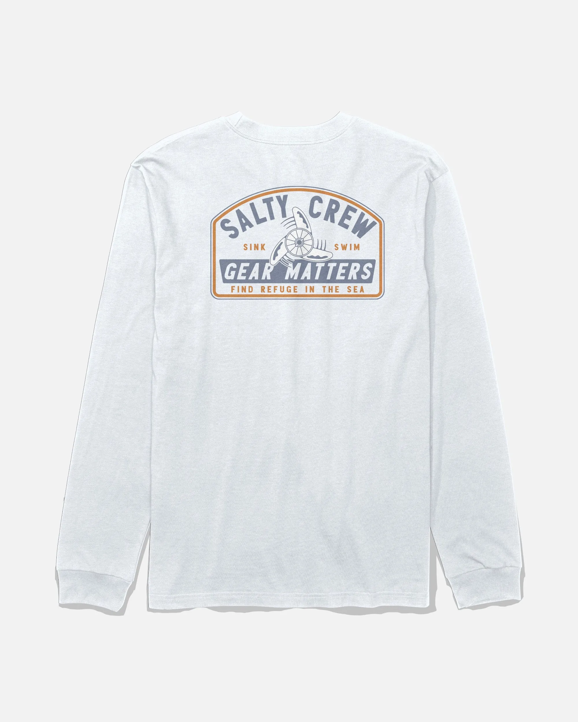 Gear Shop Long Sleeve Tee - White sold by Salty Crew