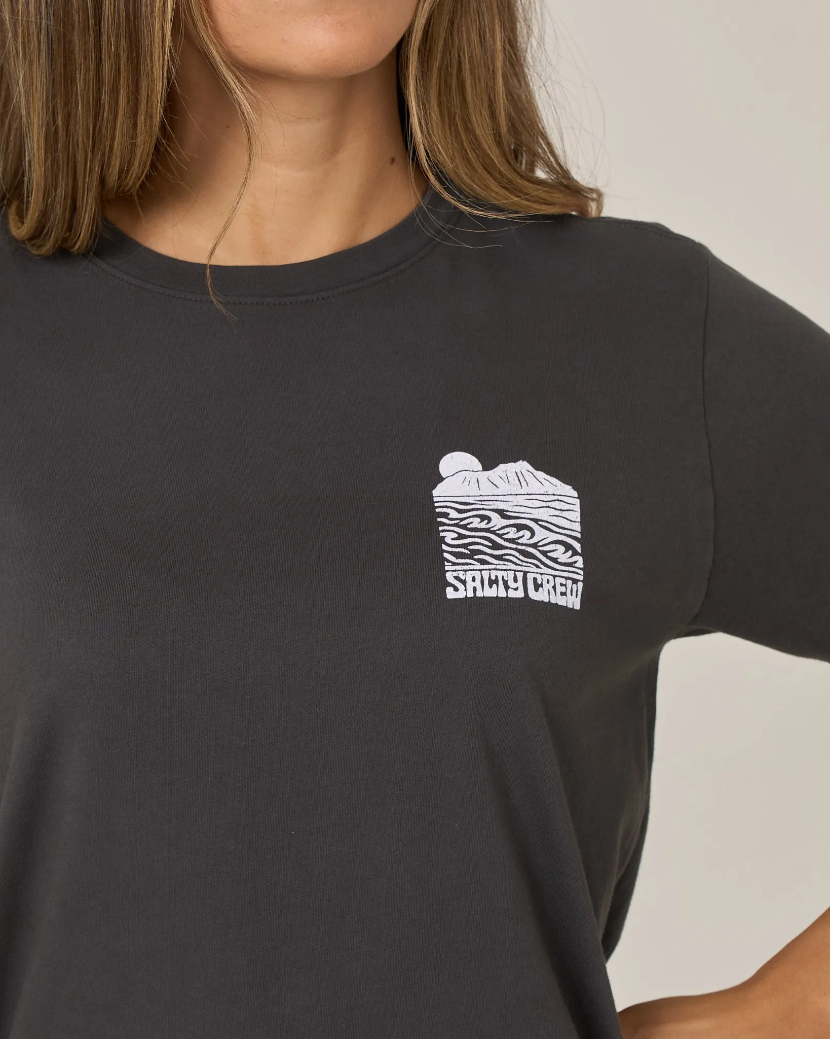 Aloha Breeze Boyfriend Tee - Charcoal sold by Salty Crew product image thumbnail 4