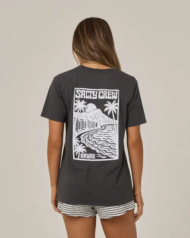 Aloha Breeze Boyfriend Tee - Charcoal made by Salty Crew