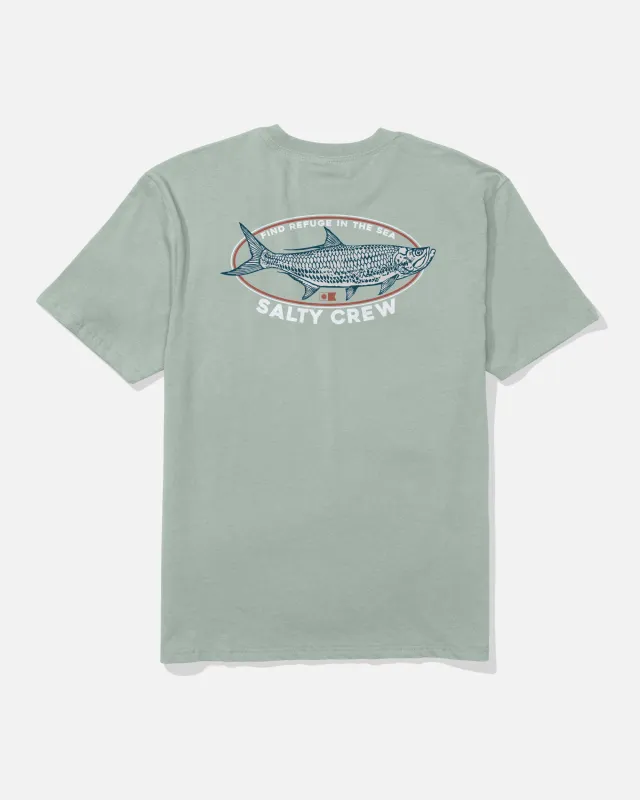 Tarpon Original Tee - Aqua Grey made by Salty Crew