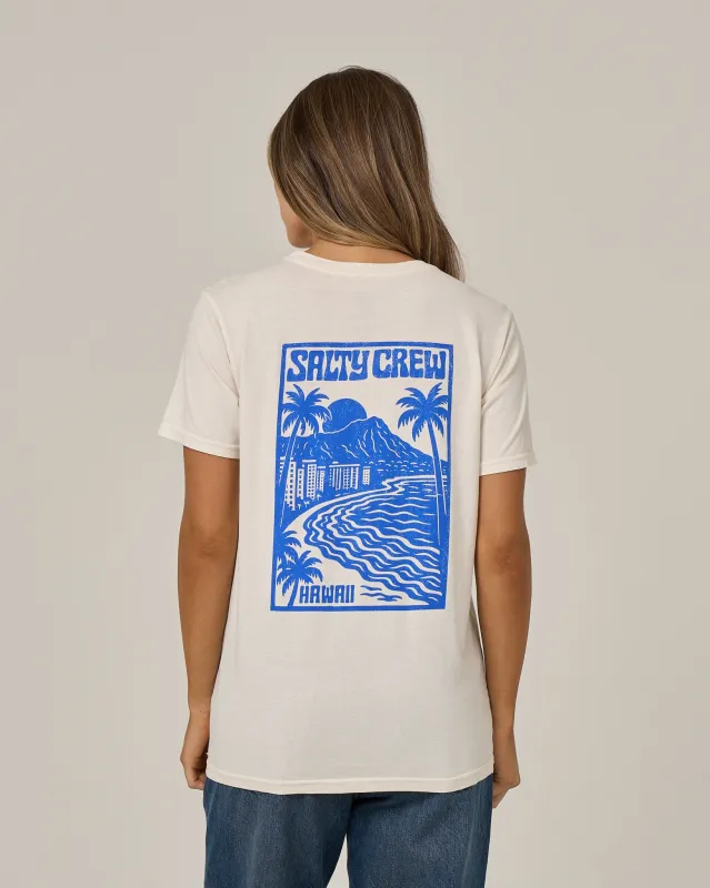 Aloha Breeze Boyfriend Tee - Off White made by Salty Crew