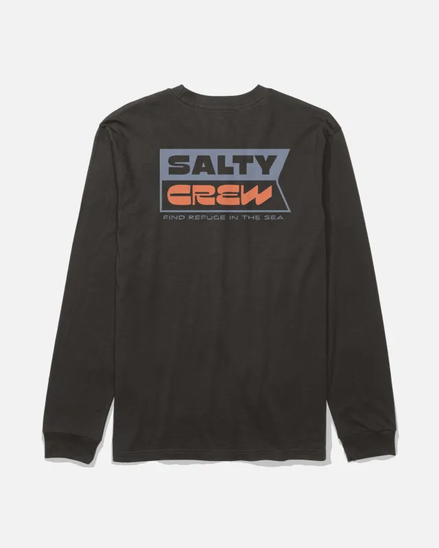 Inverse Flag Long Sleeve Tee - Black made by Salty Crew
