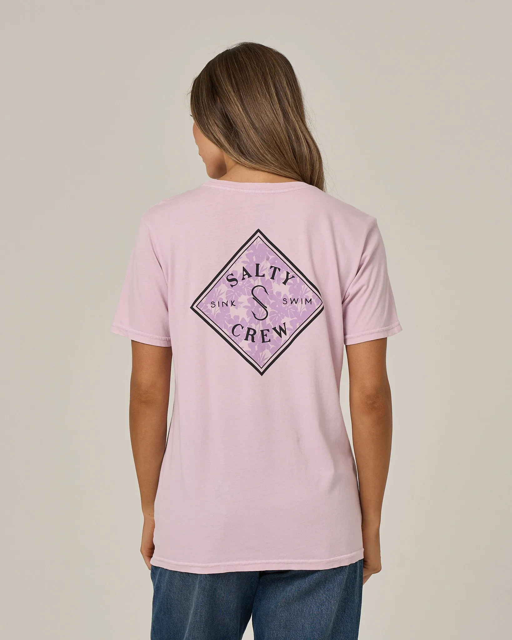Tippet Fill Boyfriend Tee - Pale Orchid sold by Salty Crew