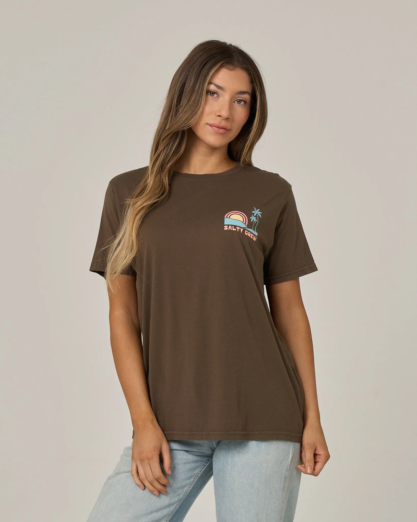Sushi Roll Boyfriend Tee - Washed Brown sold by Salty Crew product image thumbnail 2