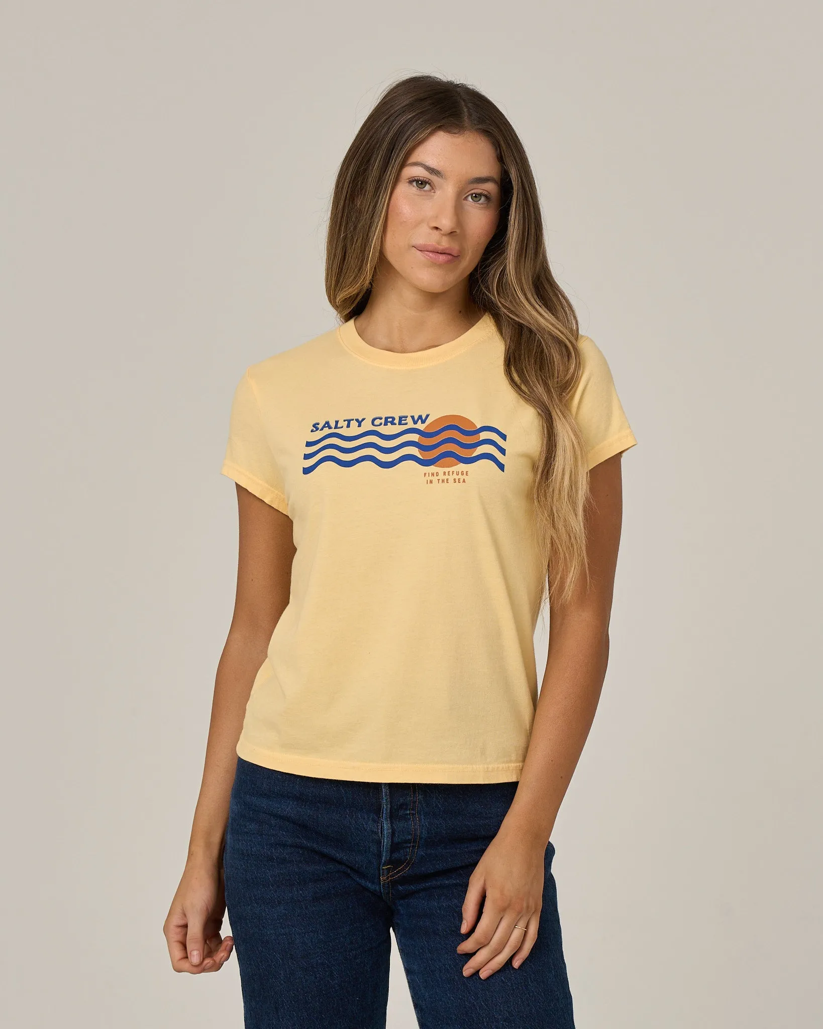 Boat Legs Modern Tee - Custard sold by Salty Crew