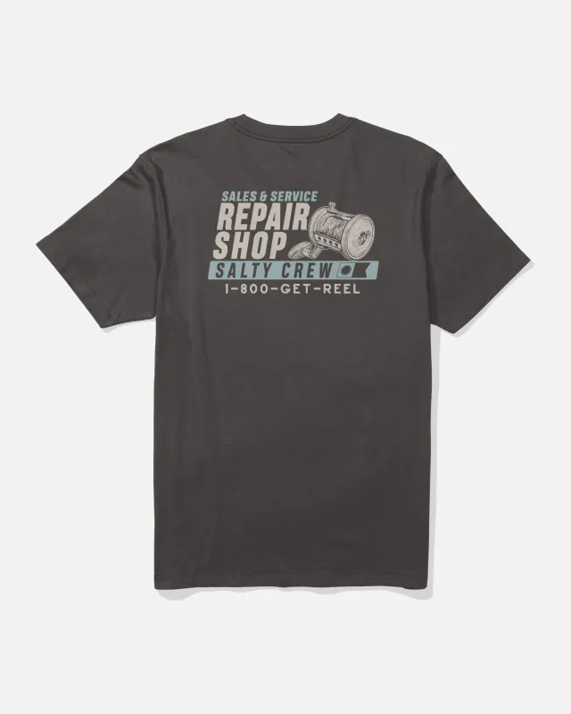 Reel Repair Crew Tee - Dark Grey made by Salty Crew