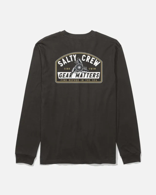 Gear Shop Long Sleeve Tee - Black made by Salty Crew