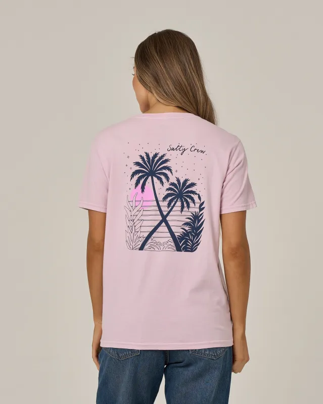 Moon Wake Boyfriend Tee - Pale Orchid made by Salty Crew