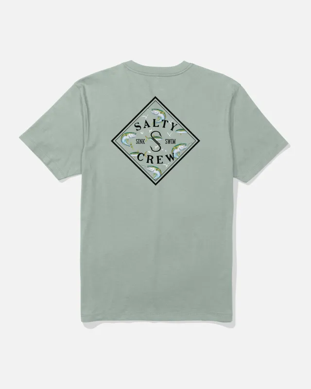Tippet Fill Crew Tee - Aqua Grey made by Salty Crew